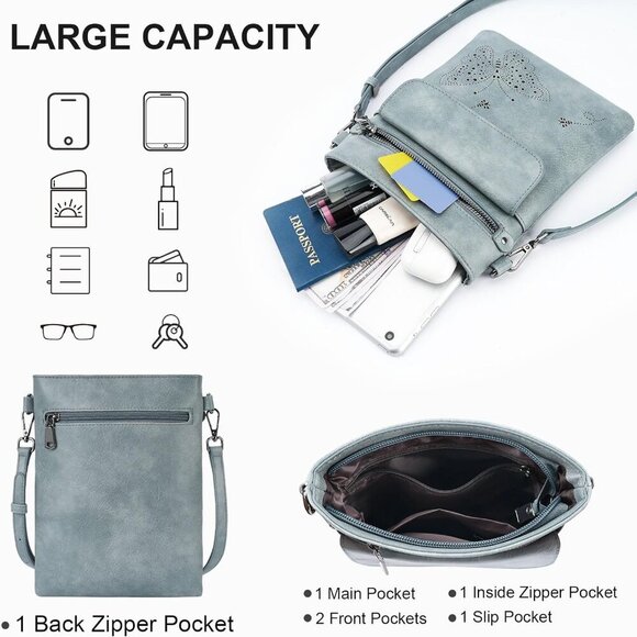 Stylish Vegan Leather Crossbody Purse - Perfect Gift for Women’s Day & More - Picture 2 of 7